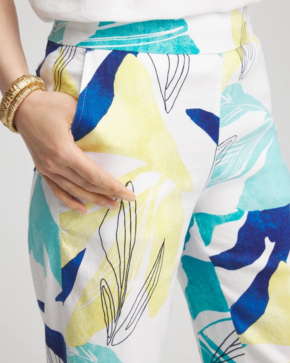 Tropical Linen Stretch Relaxed Pants | Chico's
